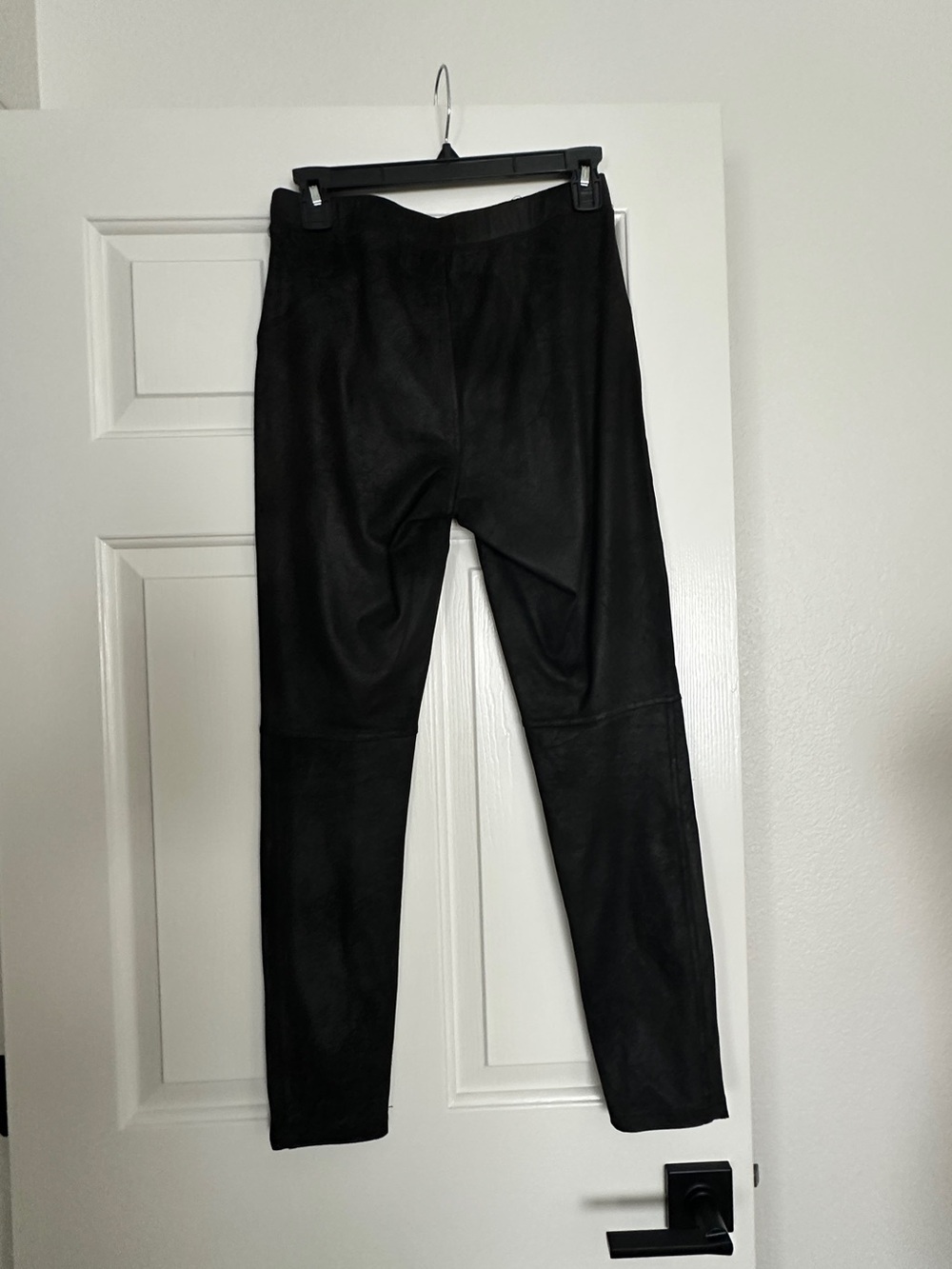Free People Black Faux-Leather suede Leggings XS